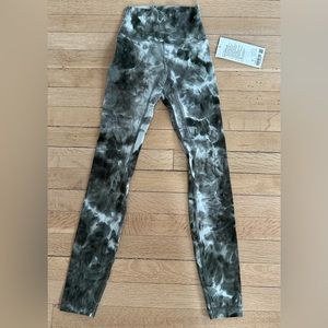 NWT Lululemon Align™️ HR High Rise Align Green Tie Dye Leggings w/ 28” Inseam